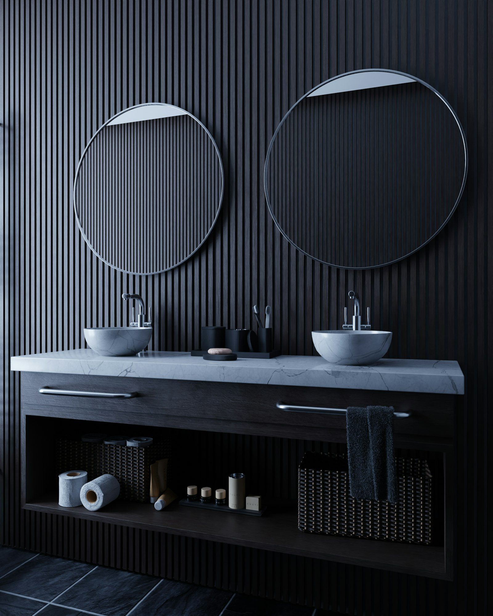 Bathroom renovation Moe - vanity and storage